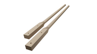 Spare handles for older design broadfork (square shaped ends)